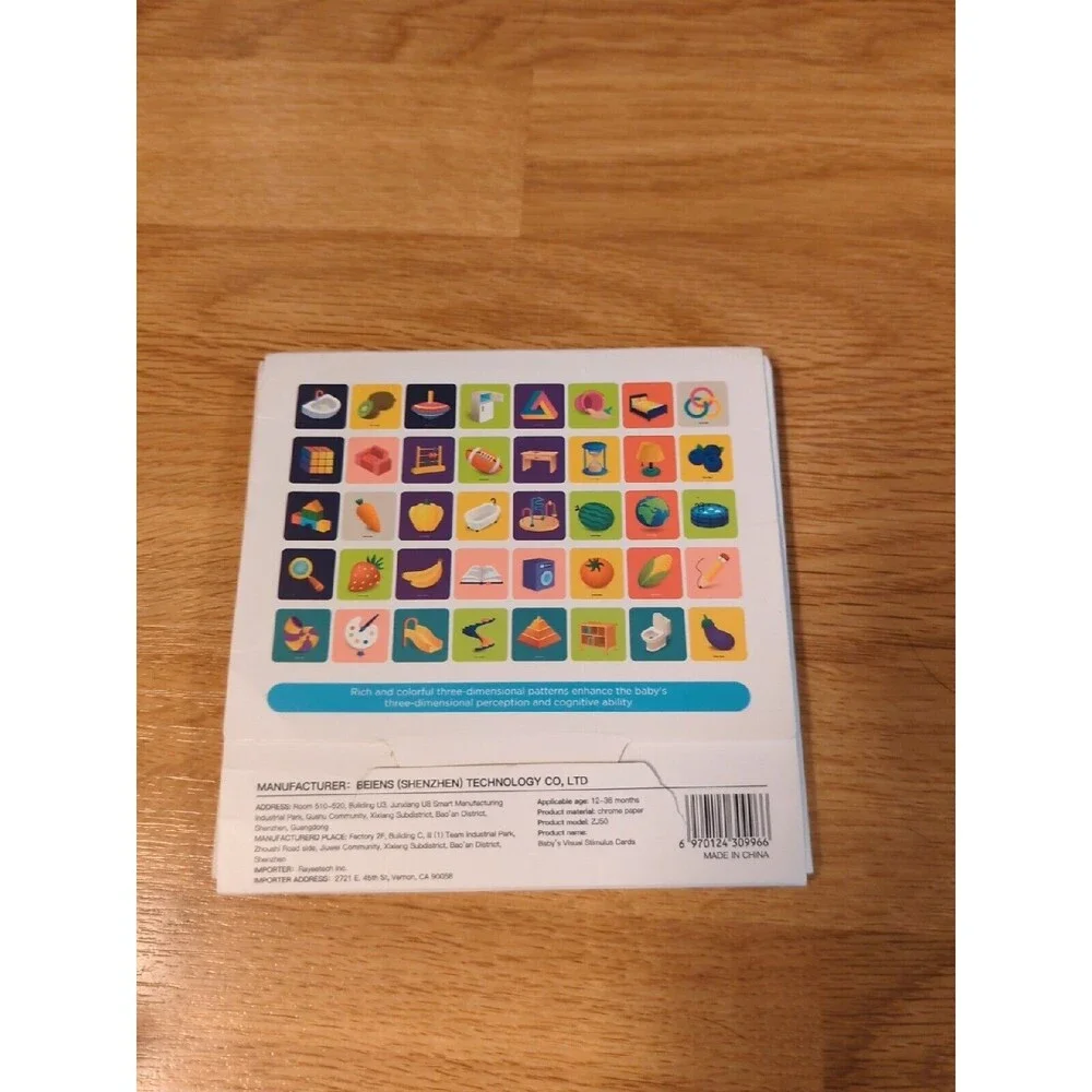 Beiens Visual Stimulus Cards Black And White And Multicolored Cards Lot Of 3